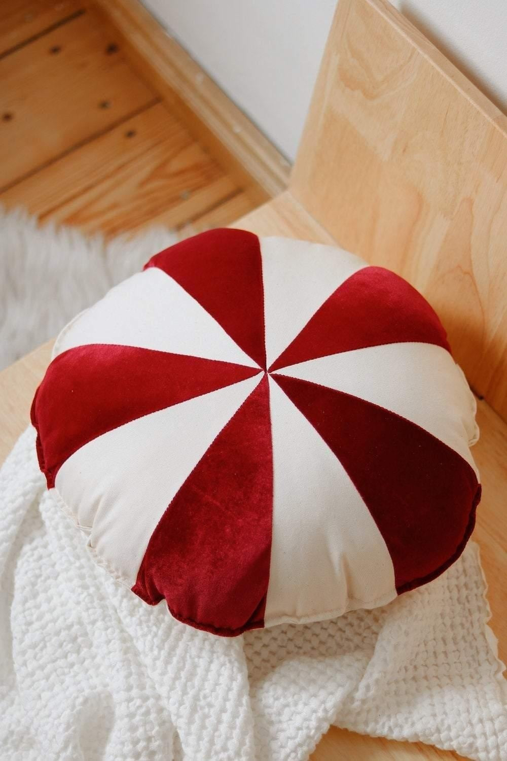 “Red Candy” Patchwork Pillow