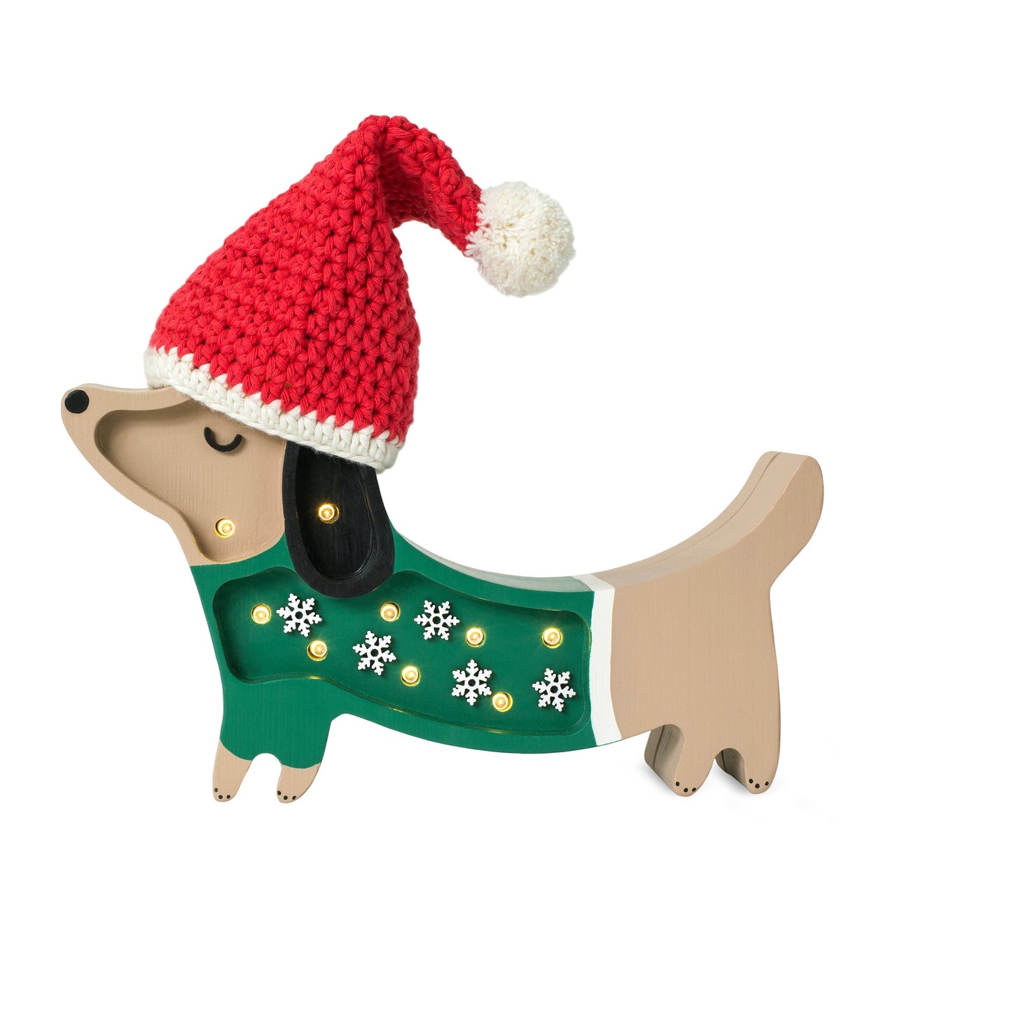 Little Lights Mini Holiday Puppy Lamp ~ Christmas Snowflake