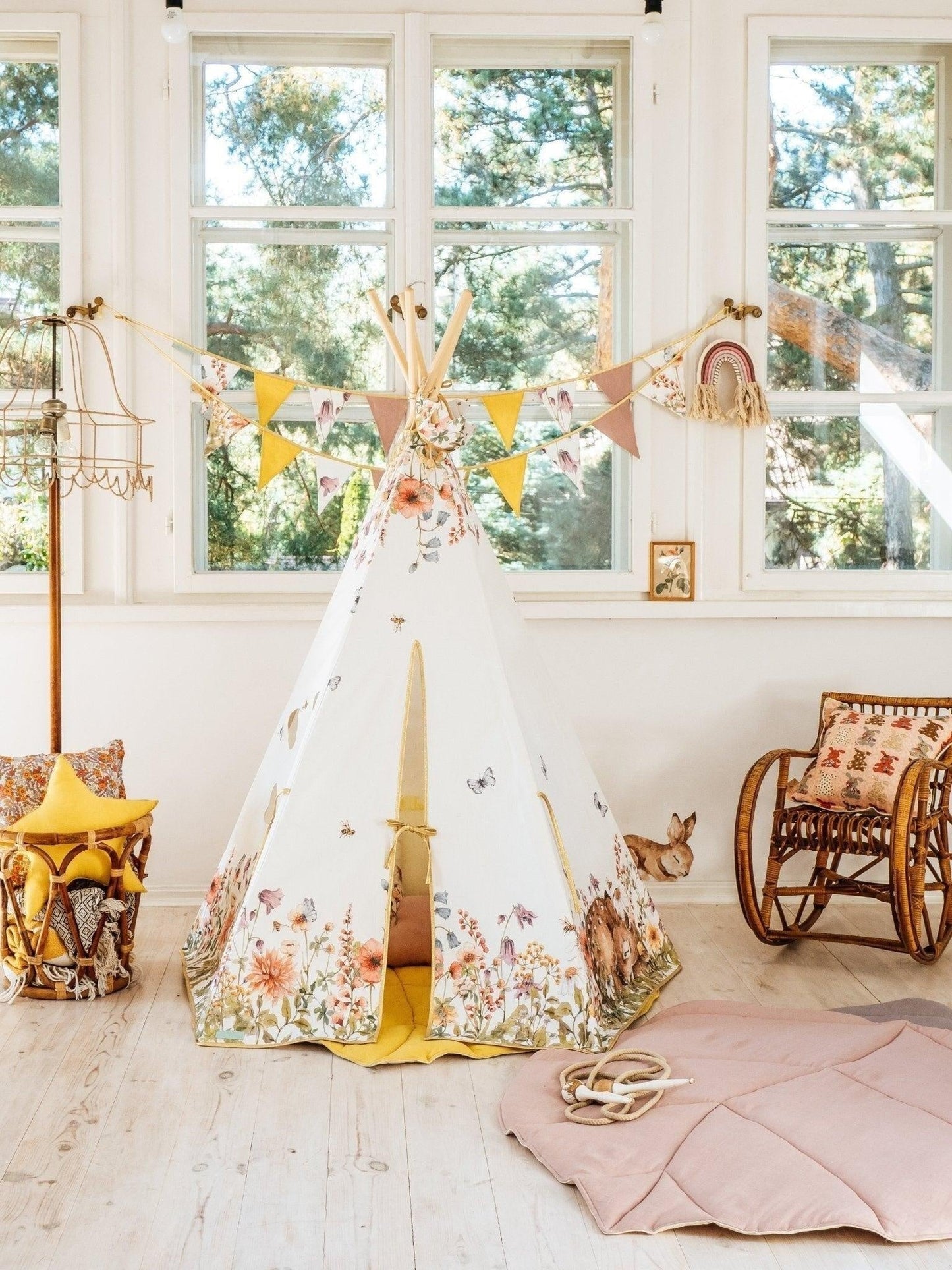 “Wildflowers” Teepee and Mat Set